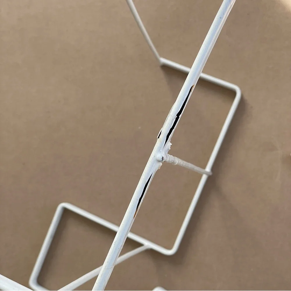 2 Adjustable Flower Box Holders, white